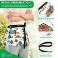thumbnail image 4 of Yayeee Waist Apron with Pockets for Cooking Waterproof Half Server Aprons, Brown Christmas House, 4 of 7
