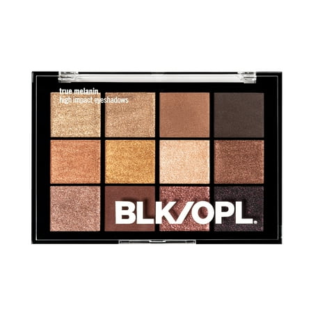 BLK/OPL 12 Well Eye Shadow Palette, Highly Pigmented, Talc Free, True Melanin, .42 oz