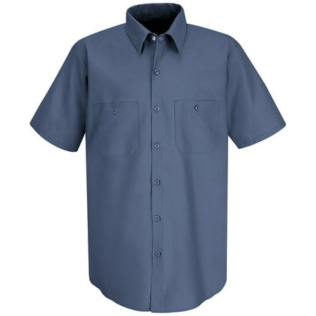 Red Kap Mens Short Sleeve Industrial Work Shirt