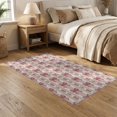 thumbnail image 2 of ODIKA Round Boho Ribbon Stripe Vintage Florals Seamless Pink Coquette Refined for Dining Room, Under Table, Home Office, Non-Slip Chair-Friendly, 2 of 7