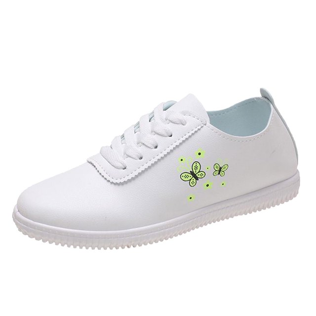 Heiheiup Chaussures Décontractées pour Femmes Mode Légères Simples Motif Papillon Plates Semelle Souple Confortables Antidérapantes Chaussures Décontractées Polyvalentes