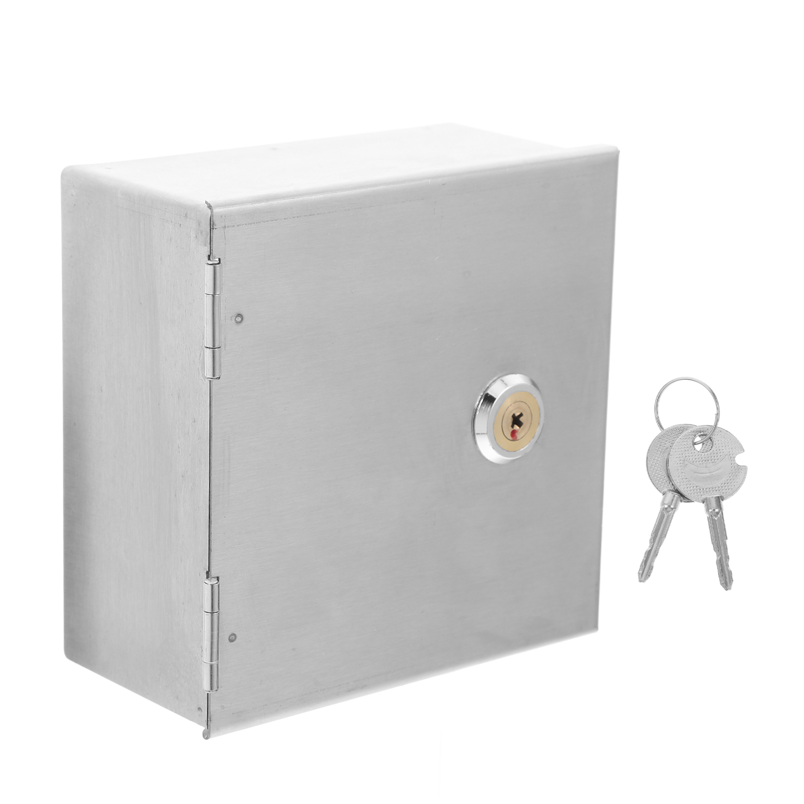 Pawsdot Plated Silver Outdoor Electrical Junction Box with Protective Cover and Lock for Safe Socket Use