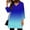 Summer Tops for Women Blue, variant on Womens Long Length Summer Tops, 3/4 Sleeve Shirts for Women Fashion Loose Fit Ombre Tie Dye V Neck T-Shirts Mothers Day Gifts