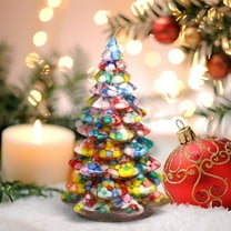 Table Top Christmas Tree,Artificial Christmas Tree Christmas Tree Figurine Resin Christmas Tree, Creative Handmade Desktop Decoration and Gifts for Home Office Desk Decor