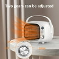 thumbnail image 4 of Space Heater, Small Desk Heater with Temperature Control, 800W/500W Safe and Quiet Ceramic Desktop Heater for Home Bedroom Office Indoor Use(White), 4 of 14
