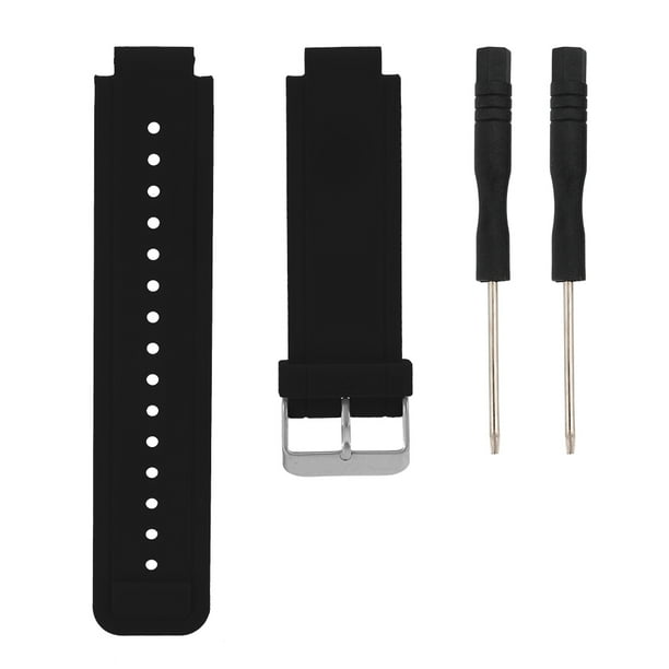 Correa de reloj de gel de sílice ajustable, repuesto de correa para Garmin Vivoactive (negro)