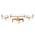thumbnail image 1 of Noida 4 Pc Sofa Set: Sofa, 2 Lounge Chairs & Coffee Table With Cushions in Sunbrela Fabric #57003 Canvas White, 1 of 2
