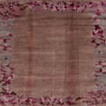 thumbnail image 1 of Ahgly Company Machine Washable Indoor Square Abstract Rust Pink Area Rugs, 4' Square, 1 of 7