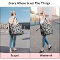 thumbnail image 5 of Black and White Geometric Boho Pattern Travel Tote Bags for Women Carry On,Large Weekender Bags for Women Travel,Multi Functional Duffle Bag for Work,Shopping,Sports, 5 of 5