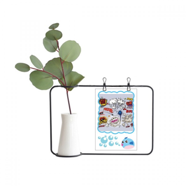 Cartoon Dialog Box Diagram Transparent Glass Hanging Vases Decoration Bottle