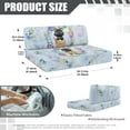 thumbnail image 7 of XYZCANDO Easter Egg RV Dinette Cushion Covers Cat Floral Bench Cushion Easy to Install Camper Accessories Stretchable 2 Seat Couch Cover Furniture Covers 1 Backrest Cover and 1 Bench Cover Blue, 7 of 7