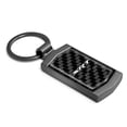 thumbnail image 2 of iPick Image for Dodge SRT Logo Real Black Carbon Fiber Gunmetal Black Metal Case Key Chain, Official Licensed, 2 of 5
