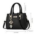thumbnail image 3 of Purses and Handbags for Women Tote Shoulder Bag Satchel Black Purse PU Leather Top Handle for ladies, 3 of 4