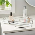 thumbnail image 4 of ELLE Paris Limoges Collection Metal Freestanding Vanity Tray Chrome, 4 of 7
