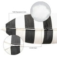 thumbnail image 5 of Decorative Patio Throw Pillows Pack of 2 Water Resistant Pillow Set of 2(18" x 12") Double Printed Rectangle Pillow for Outdoor Sofa&Chair,Black Stripes, 5 of 14