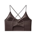 thumbnail image 5 of Sports Bras for Women Racerback Criss Cross Strappy Bralettes V Neck Longline Bra Workout Yoga Bras, 5 of 5