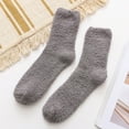 thumbnail image 3 of JeashCHAT Men's Winter Coral Velvet Home Floor Socks Sleep Tube Socks Solid Male Socks, 3 of 5
