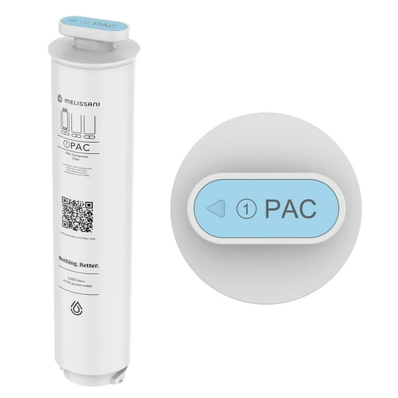 Melissani Replacement Filters for Countertop Reverse Osmosis Machine â Advanced 5-Stage Purification, Easy Installation, Long-Lasting Filtration Performance (PAC Composite Filter)
