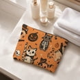 thumbnail image 6 of LOWLHOME Halloween Zipper Cosmetic Bag, Multi Patterns Spooky Makeup Pouch, Reusable Canvas Travel Storage Bag For Makeup Toiletries Small Accessories, 9.8*6.7 in, 1 Pack, 6 of 6