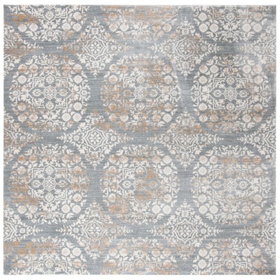 SAFAVIEH Isabella Collection ISA958G Silver / Ivory Rug