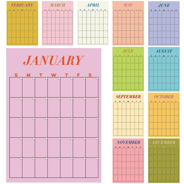Calendario de pared Fullhawl 2025-26, borrado en seco, 30 x 42 cm, reutilizable