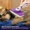 thumbnail image 5 of Poodle Pet Self-Cleaning Slicker Brush for Dogs & Cats, Purple (1 Pack), 5 of 7