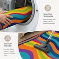thumbnail image 5 of Area Rugs 3'x5', Abstract Minimalist Art Carpet Runner Indoor Outdoor Rugs Home Decor Aesthetic, Colorful Fluid Wave Stripes Boho Non Slip Mats Washable Accent Rug for Living Room Bedroom, 5 of 6