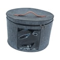 thumbnail image 4 of Caja organizadora de sombreros redonda de fieltro para sala de estar Gris Grande, 4 of 9