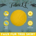 thumbnail image 2 of FabricLA Golden Yellow Faux Fur Tree Skirt Cut - 60-Inches with Rounded Edges (No Backing) for Christmas, 2 of 8