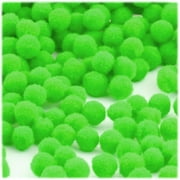 Pom Poms, solid Color, 0.5-inch (12mm), 1000-pc, Neon Green
