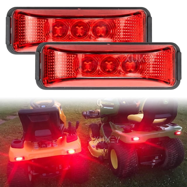 HLONK Autoxbert 2PCS 3-LED Trailer Side Marker Clearance Lights Red Waterproof for Truck