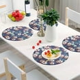 thumbnail image 5 of Coolnut Vintage Flower Round Placemat Set of 1, Non-Slip Heat Resistant & Waterproof Plate Pads for Dinner Table Table Placemats, 15.4 in Home Decor Gifts, 5 of 6