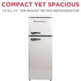 thumbnail image 4 of Frigidaire 7.5 Cu. ft. Retro Refrigerator, Apartment Size Top Mount Fridge with Chrome Handles, Cream EFR756, 4 of 14