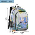 thumbnail image 2 of FORMRS Unisex School Backpack 17" Student Travel Bag with Laptop Compartment, Seaside Boat, 2 of 7