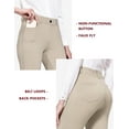 thumbnail image 3 of BALEAF Womens Dress Pants Yoga Work Pants Pull On Slacks Business Casual Office Trouser Pockets 31" Beige M, 3 of 6