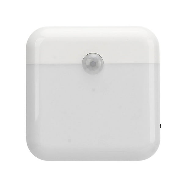 Lámpara de inducción de noche, sensor de movimiento regulable noche brillante sensor de movimiento luz nocturna inducción del cuerpo humano luz nocturna elegante estética Jadeshay A