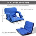 thumbnail image 2 of 24.4" Wide Stadium Seat For Bleachers With Back Support 6 Reclining Options,Folding Bleacher Chair,Comfortable Cushion,Water-Resistant,Portable For Sporting Events,Camping, 2 of 7