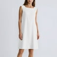 thumbnail image 1 of Ovzne Robes d'Été pour Femmes Robe Femme Robe Sans Manches Décontractée Unie à Col Rond Robe d'Été Liquidation, 1 of 6