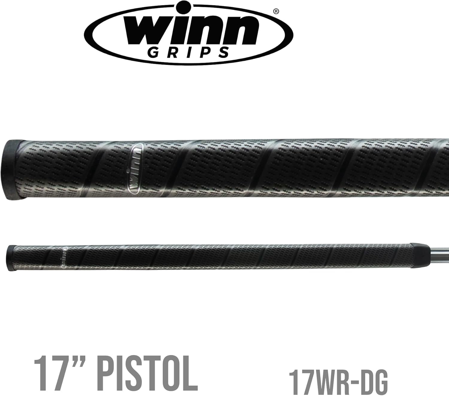 NEW Winn 17" Pistol Wrap Dark Grey Belly Putter Grip