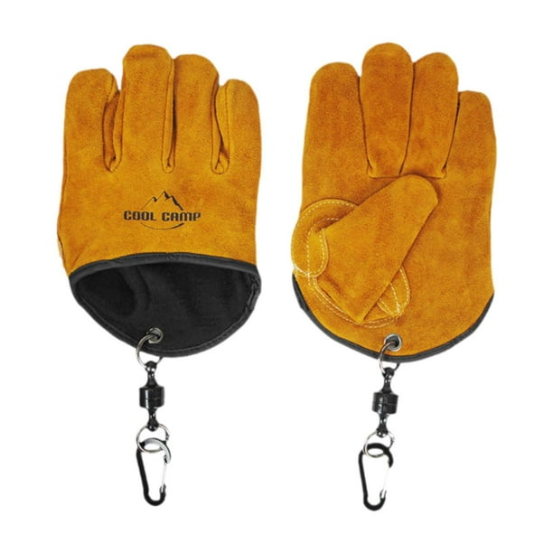 Guantes resistentes al calor Guantes para fogatas para asar Manipulación Captura Limpieza Amarillo