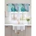 thumbnail image 2 of Valances for Windows Abstract Teal Rod Pocket Cafe Window Treatments Valance Curtains for Kitchen Bathroom Laundry Basement Windows 60"x18", 2 of 9