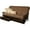 Brown/Polyester, variant on Kodiak Furniture Futon Pad, 8" High Density Foam Queen-size, Hand-tufted, Linen Aqua Blue