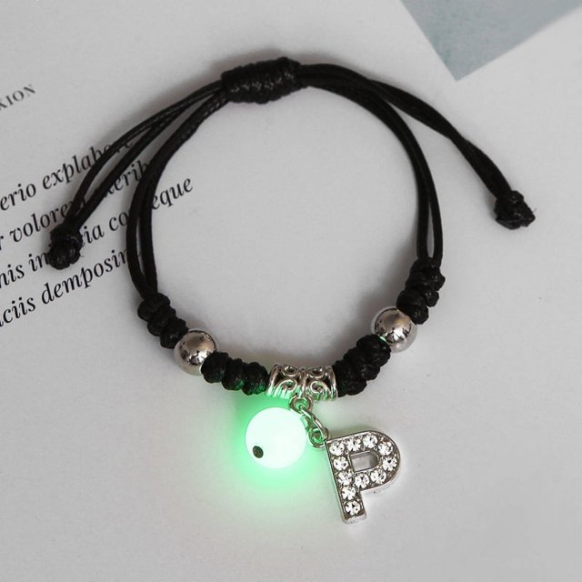 Pulsera luminosa con letras en inglés, tu nombre, estudiante, estilo coreano, pulsera de la amistad para novias, pulsera para parejas