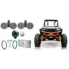 (2) Rockville Dual 8" Speakers+Amp+Hifonics Bluetooth Control 4 RZR/Jeep/ATV/UTV