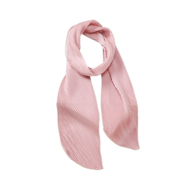 Tao Tao Satin Hair Scarf For Women Head Scarves Silk Neck Scarf Hair Wraps Neckerchief Hair Band Bag Handbag Handle Ribbon Pink Free Size