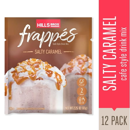 Hills Bros Frappés Salty Caramel Instant Coffee Packets, 2.3 oz - 12 Pack