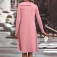 thumbnail image 4 of Ynynloco Fall A Line Dresses for Women 2026 Crew Neck Long Sleeve Casual Loose Flowy Swing Midi Dress, 4 of 6