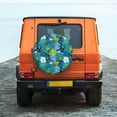 thumbnail image 6 of Naloa Shark And Leaves PVC Leather Spare Tire Wheel Cover for Car Truck SUV Camper Trailer Universal Fit many size17 inch, 6 of 6