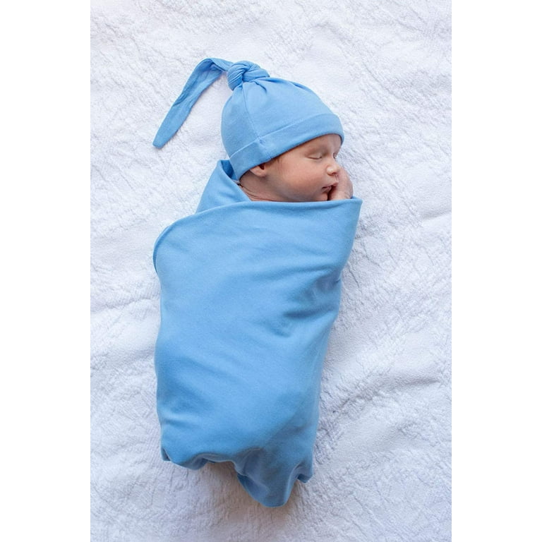 Baby Be Mine Newborn Baby Swaddle Blanket with Matching Knotted