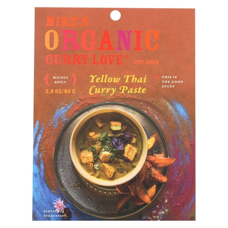 Curry Love Organic Curry Paste Gluten Free Mildly Spicy Yellow Thai -- 2.8 oz, 6